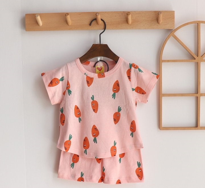 Cotton Carrot Tee Set