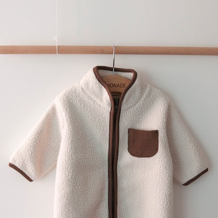 Comfortable Footless Winter Bodysuit . Cozy Single-Piece for Babies