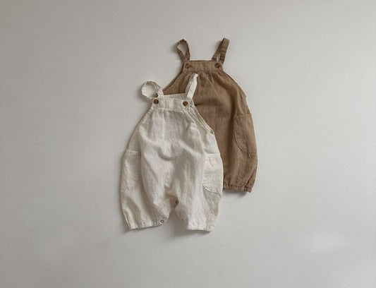 Cotton Overalls with Pockets