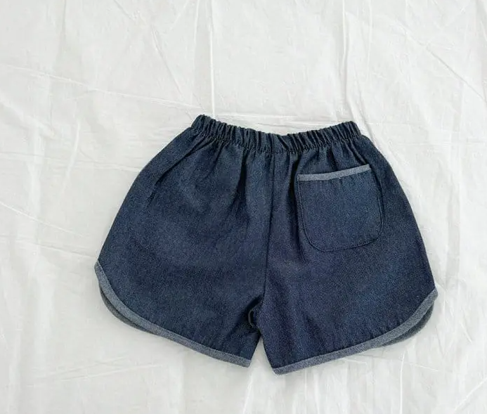 Piping Denim Shorts