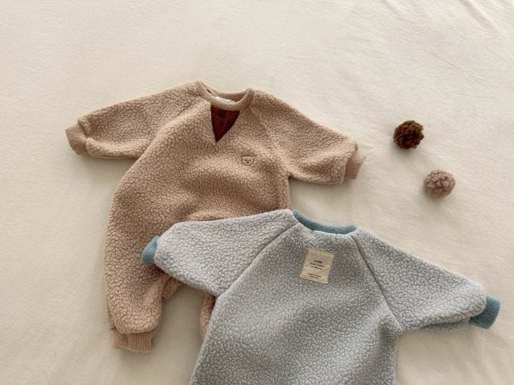 Mini Bear One-Piece Fleece Romper