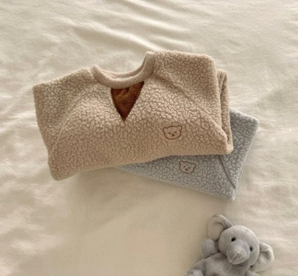 Mini Bear One-Piece Fleece Romper