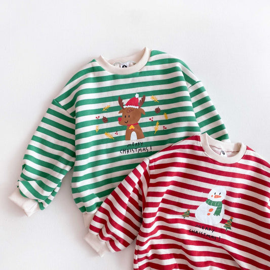 Christmas Striped Sweatshirt