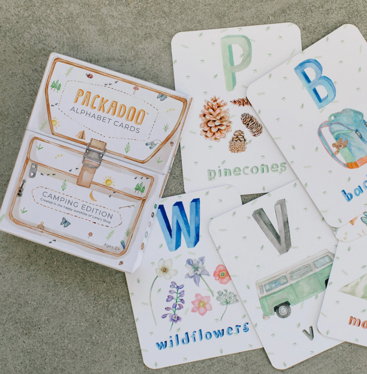 Camping Themed Abc Flashcards